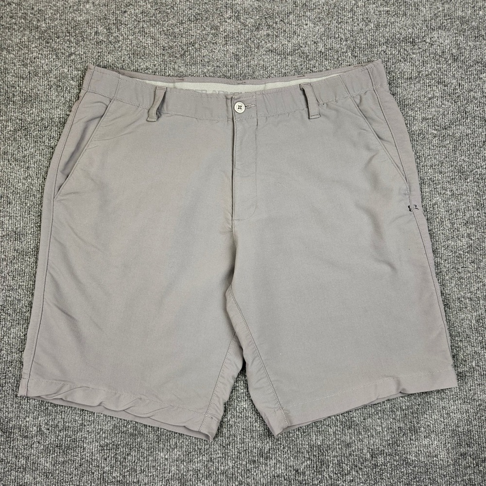 Under Armour UA Match Play Golf Shorts Men's 40 HeatGear Loose Fit Gray Stretch